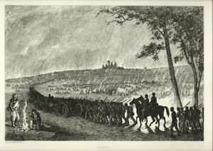 Going into Camp at Night by Edwin Austin Forbes